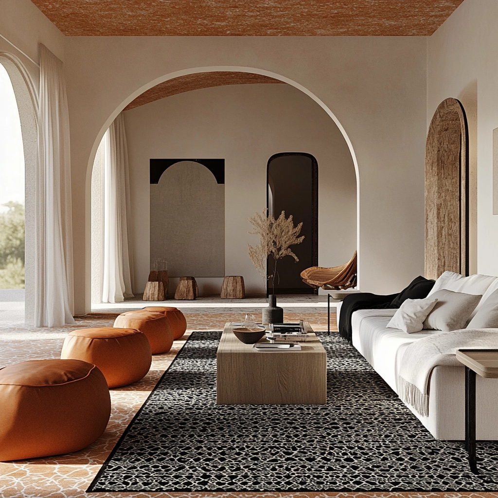 black and white carpet living room 58