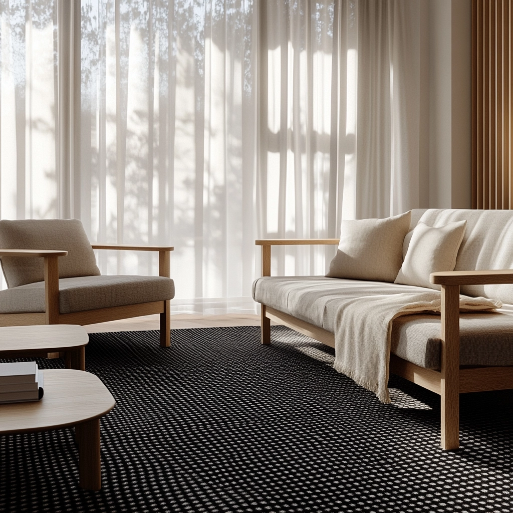 black and white carpet living room 6