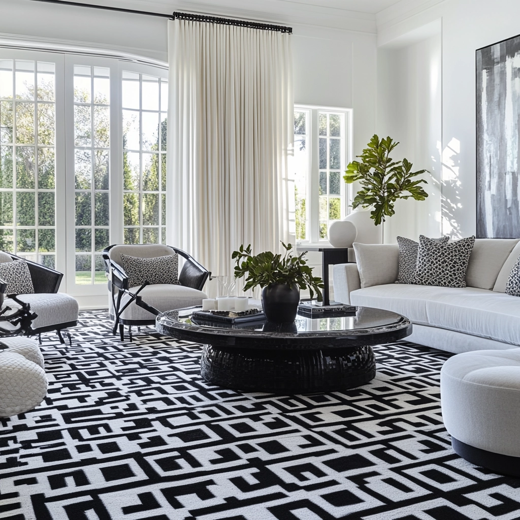 black and white carpet living room 62