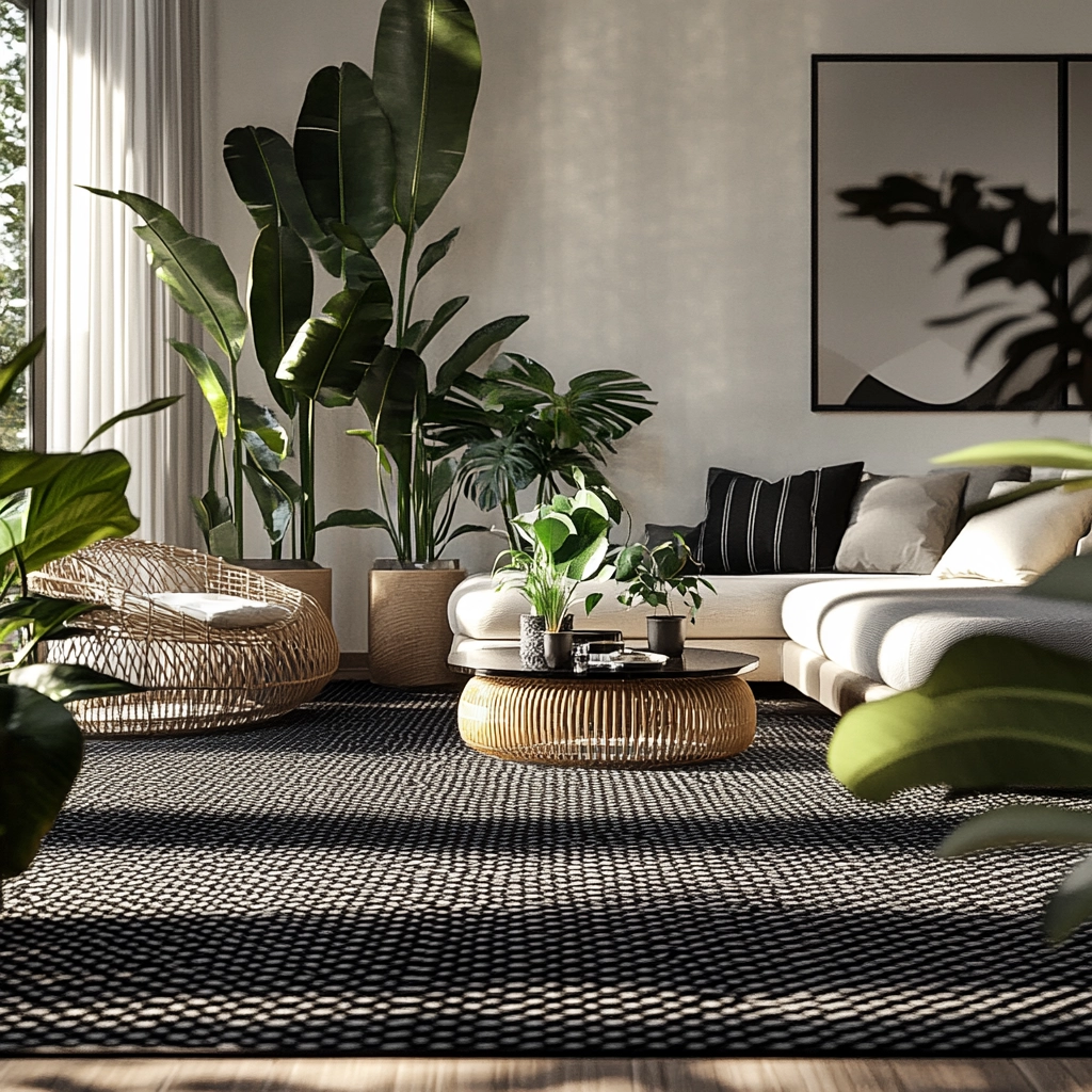 black and white carpet living room 79