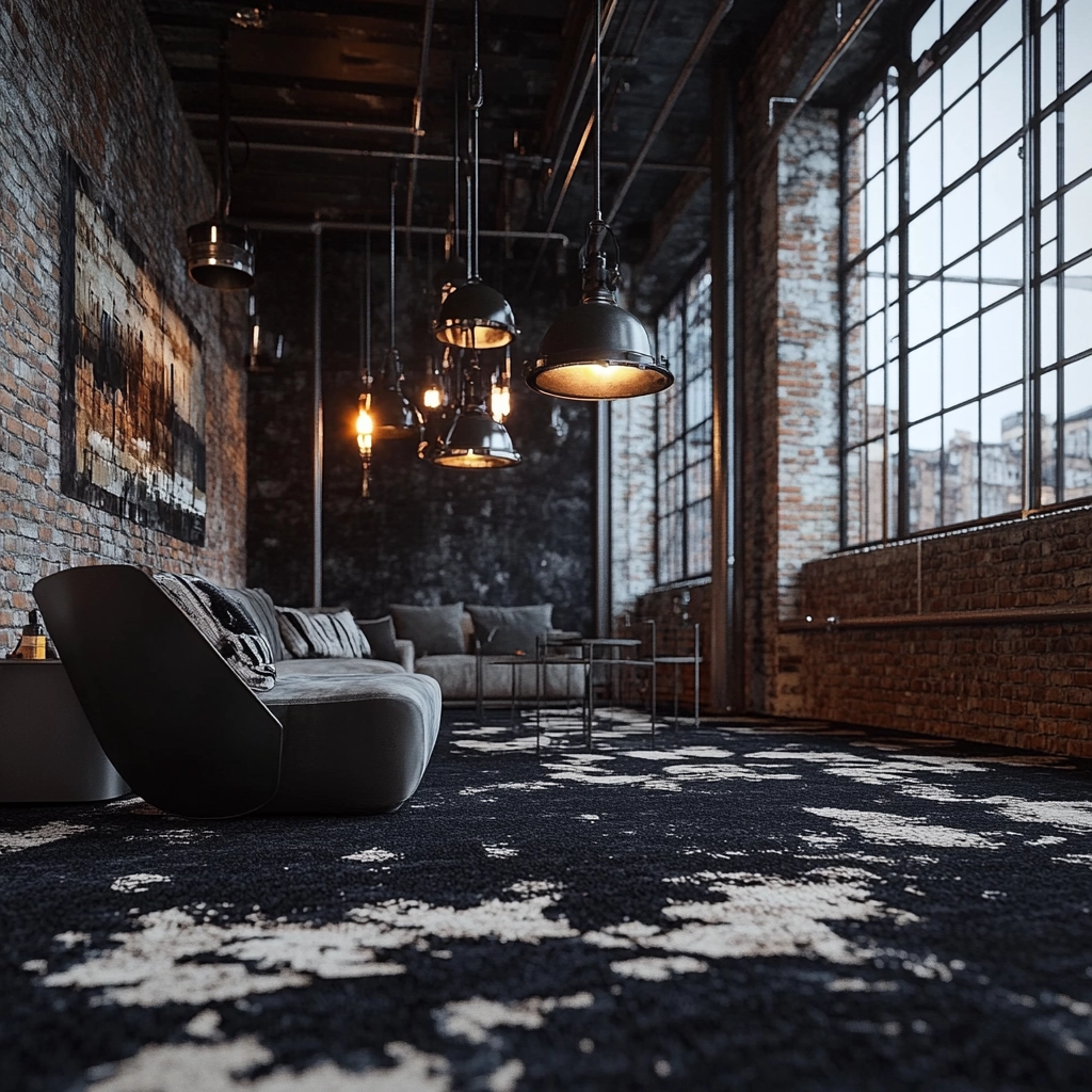 black and white carpet living room 9