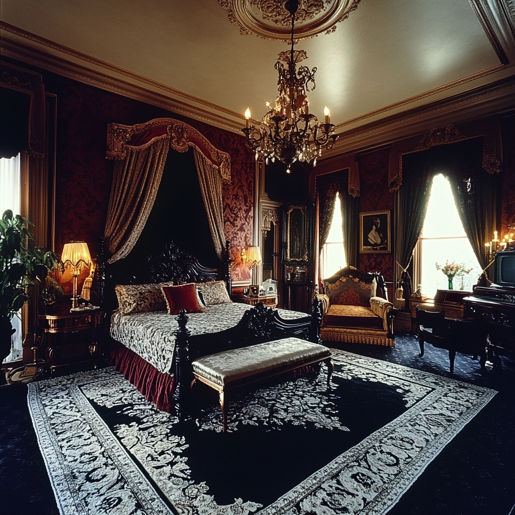 black and white rug bedroom 32