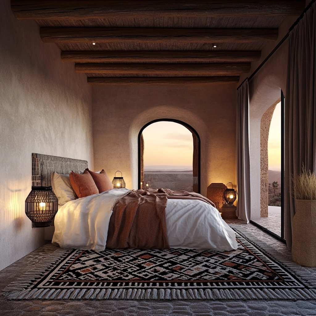 black and white rug bedroom 50