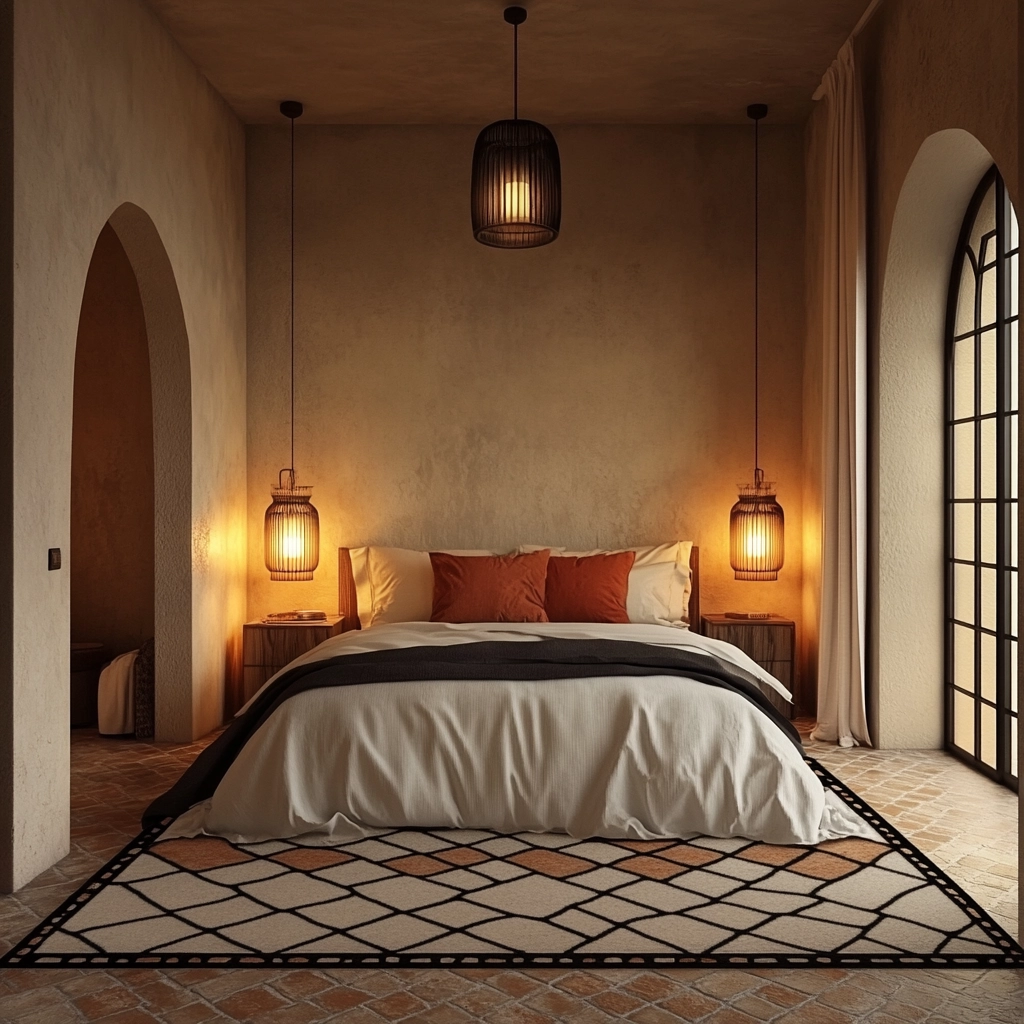 black and white rug bedroom 52