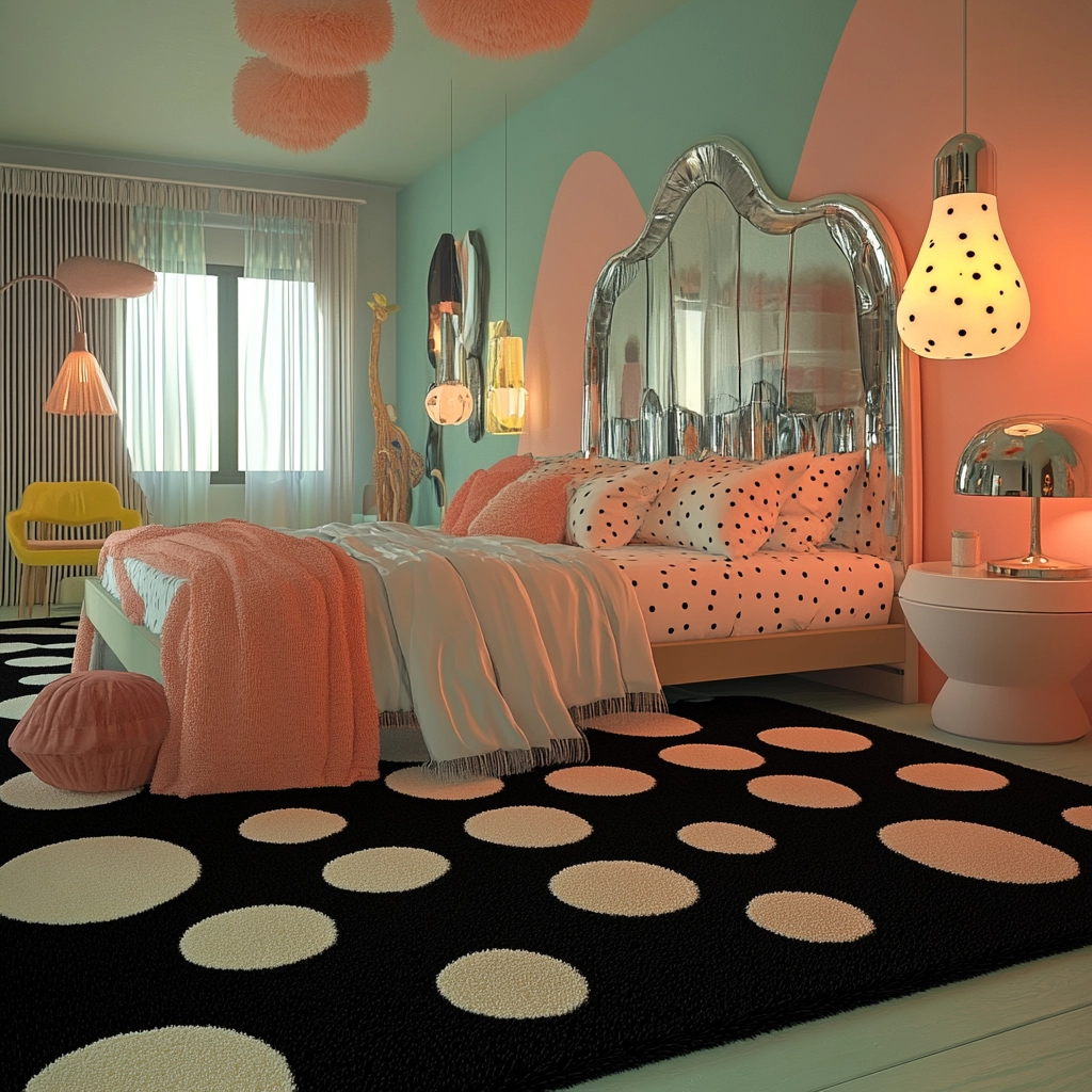 black and white rug bedroom 70