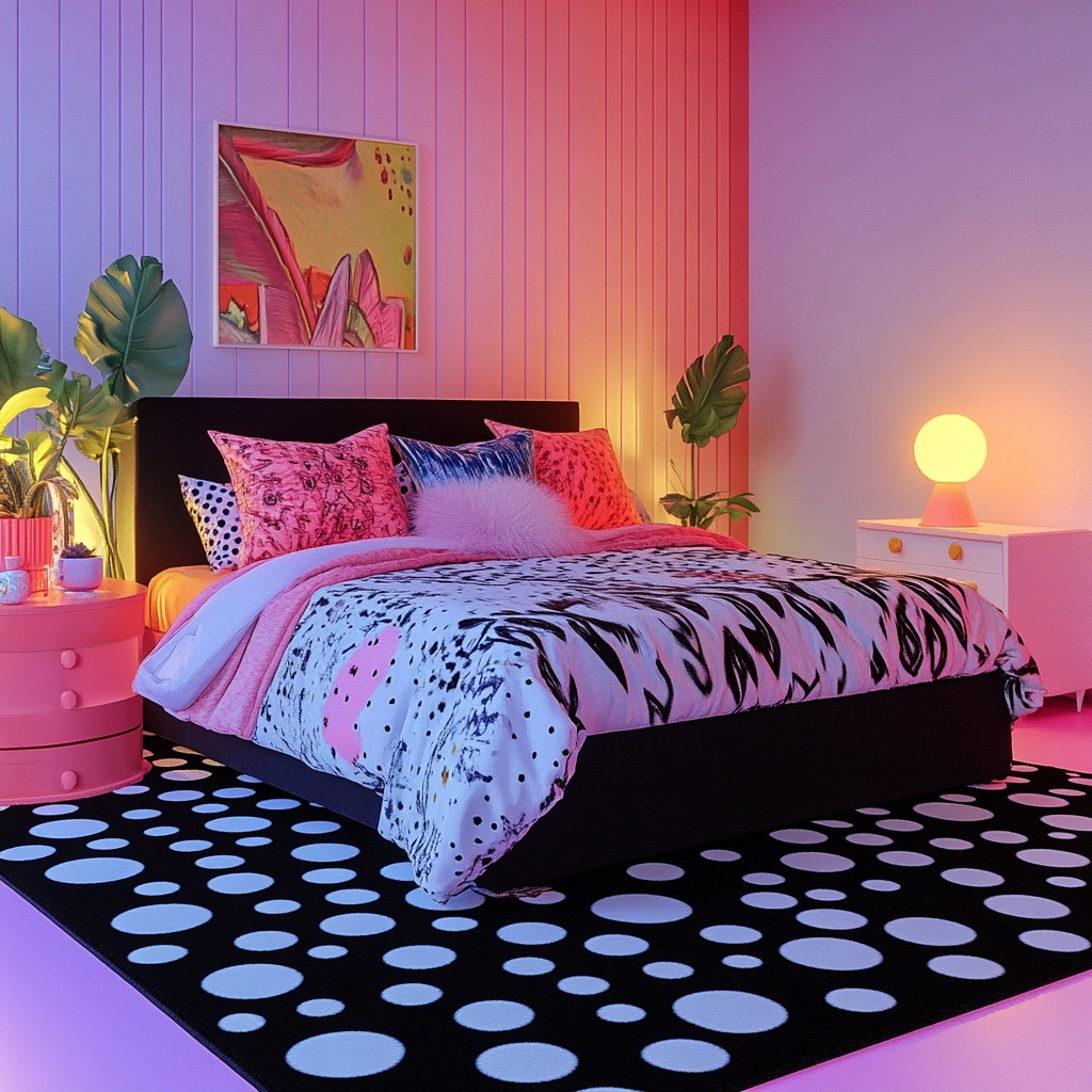 black and white rug bedroom 72