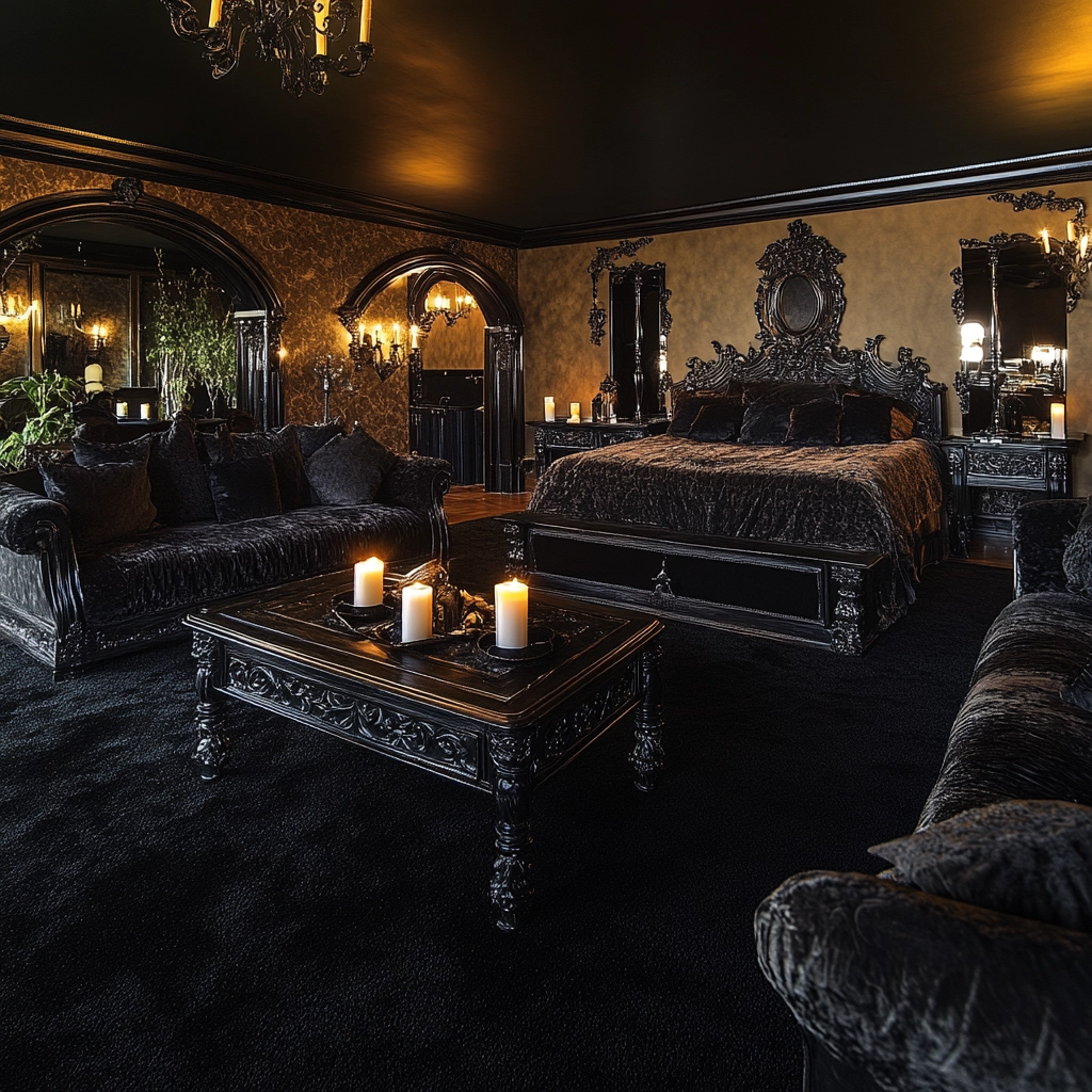 black carpet bedroom 43