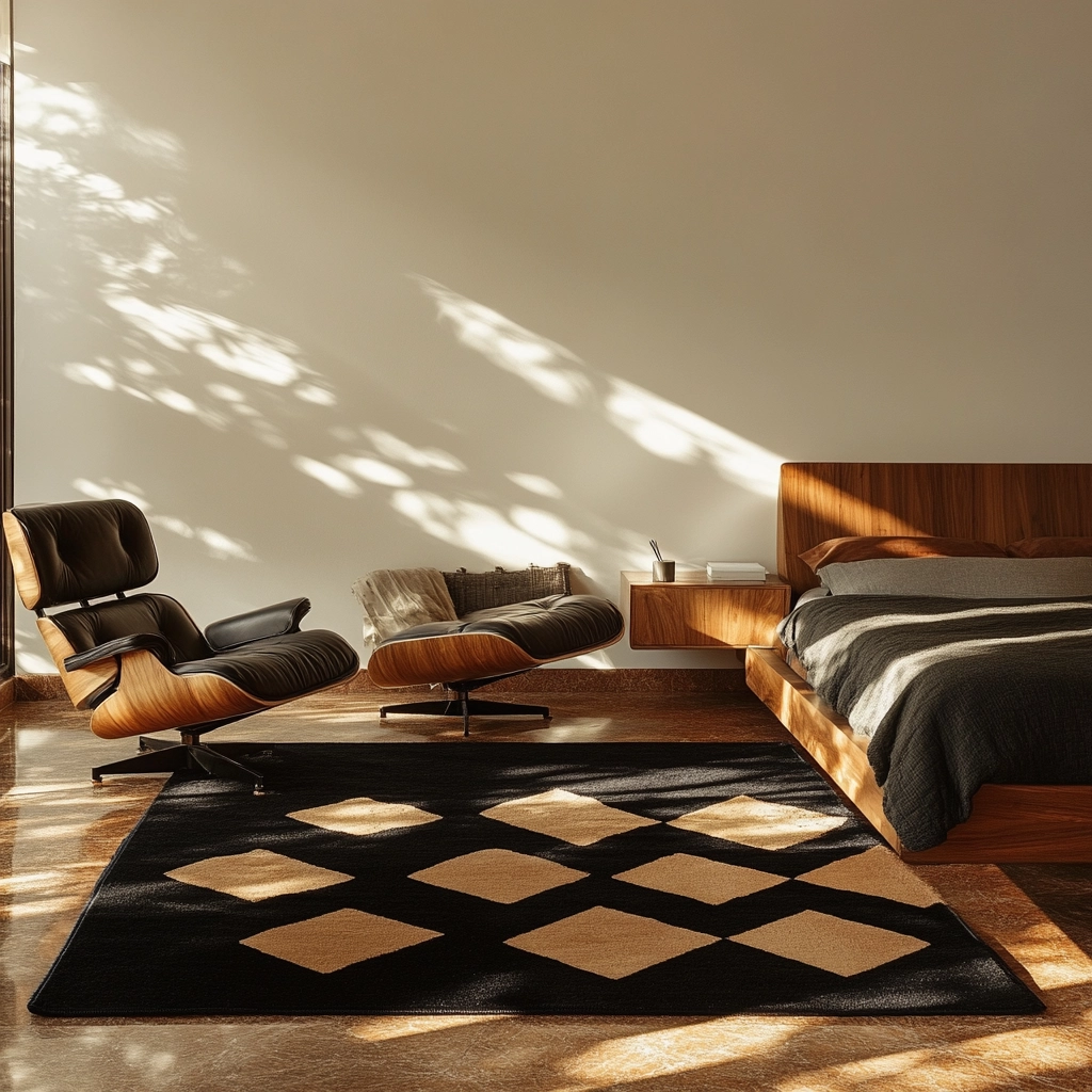 black rug bedroom 18