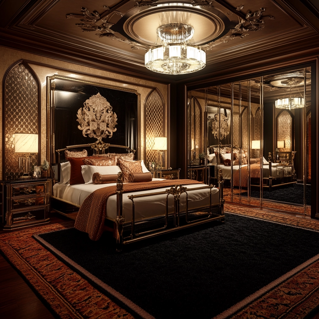 black rug bedroom 24