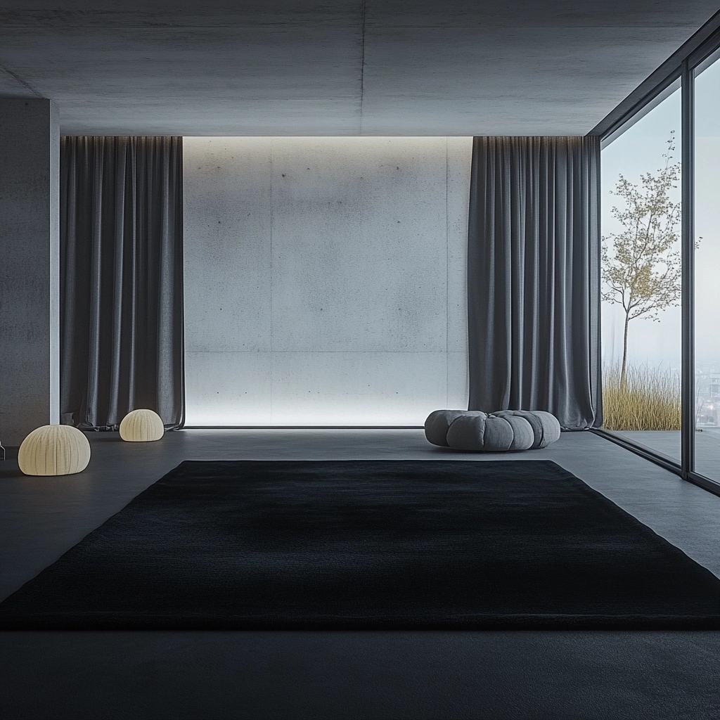 black rug bedroom 26