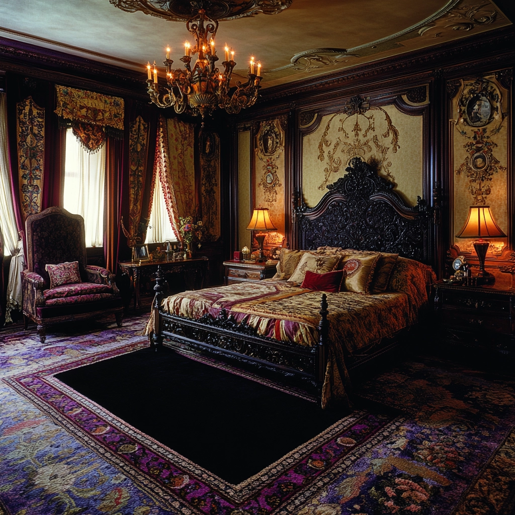 black rug bedroom 30