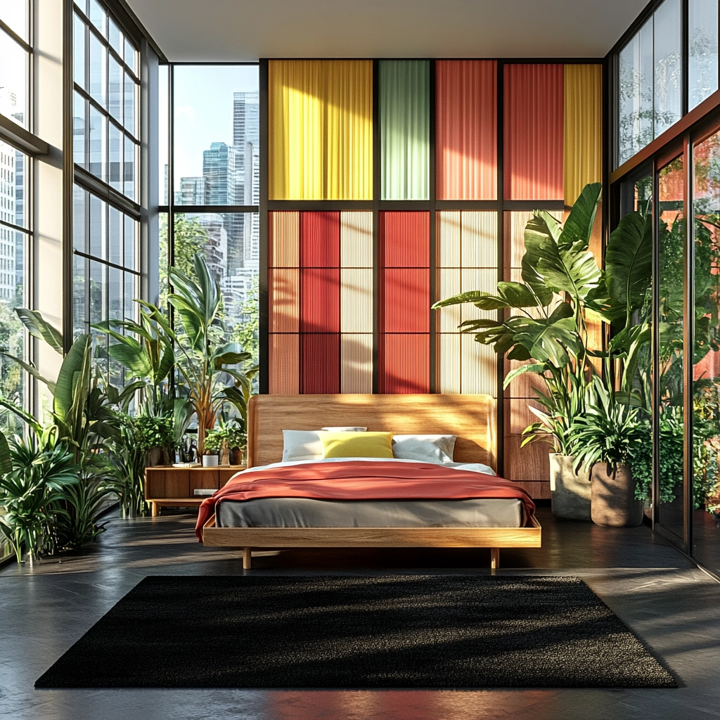 black rug bedroom 35