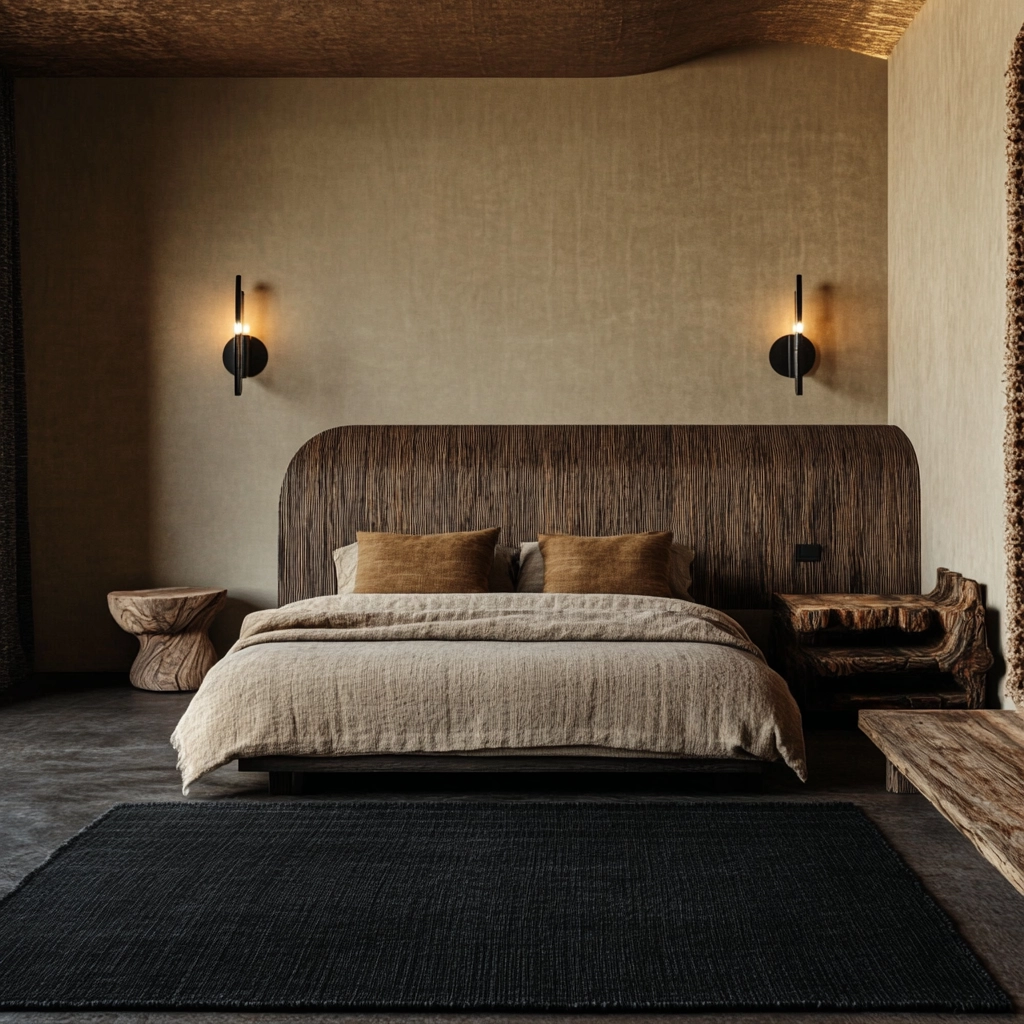 black rug bedroom 40