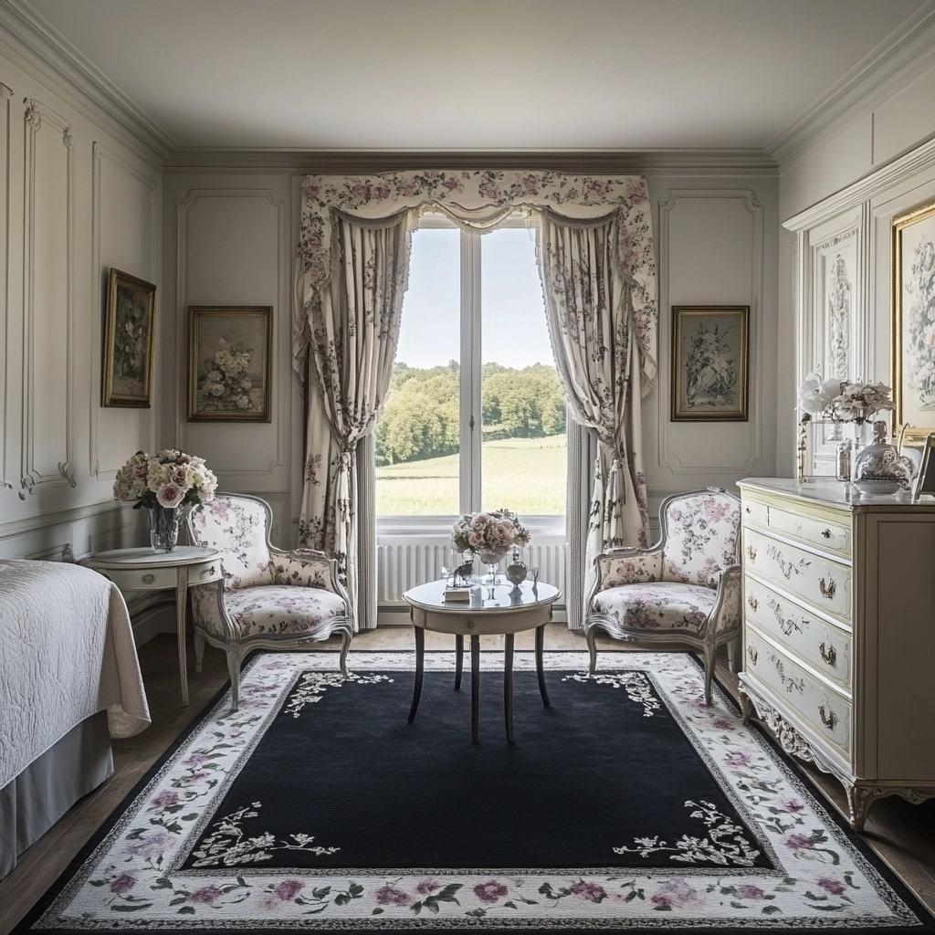black rug bedroom 51