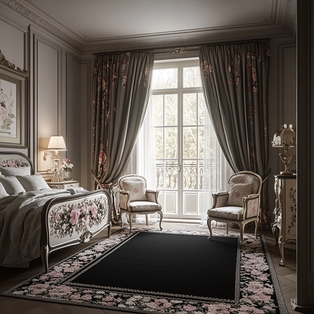 black rug bedroom 52
