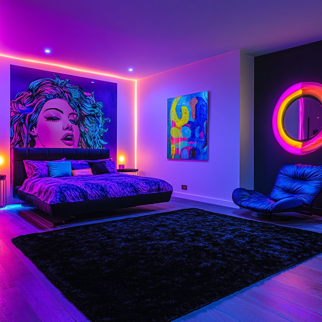 black rug bedroom 54