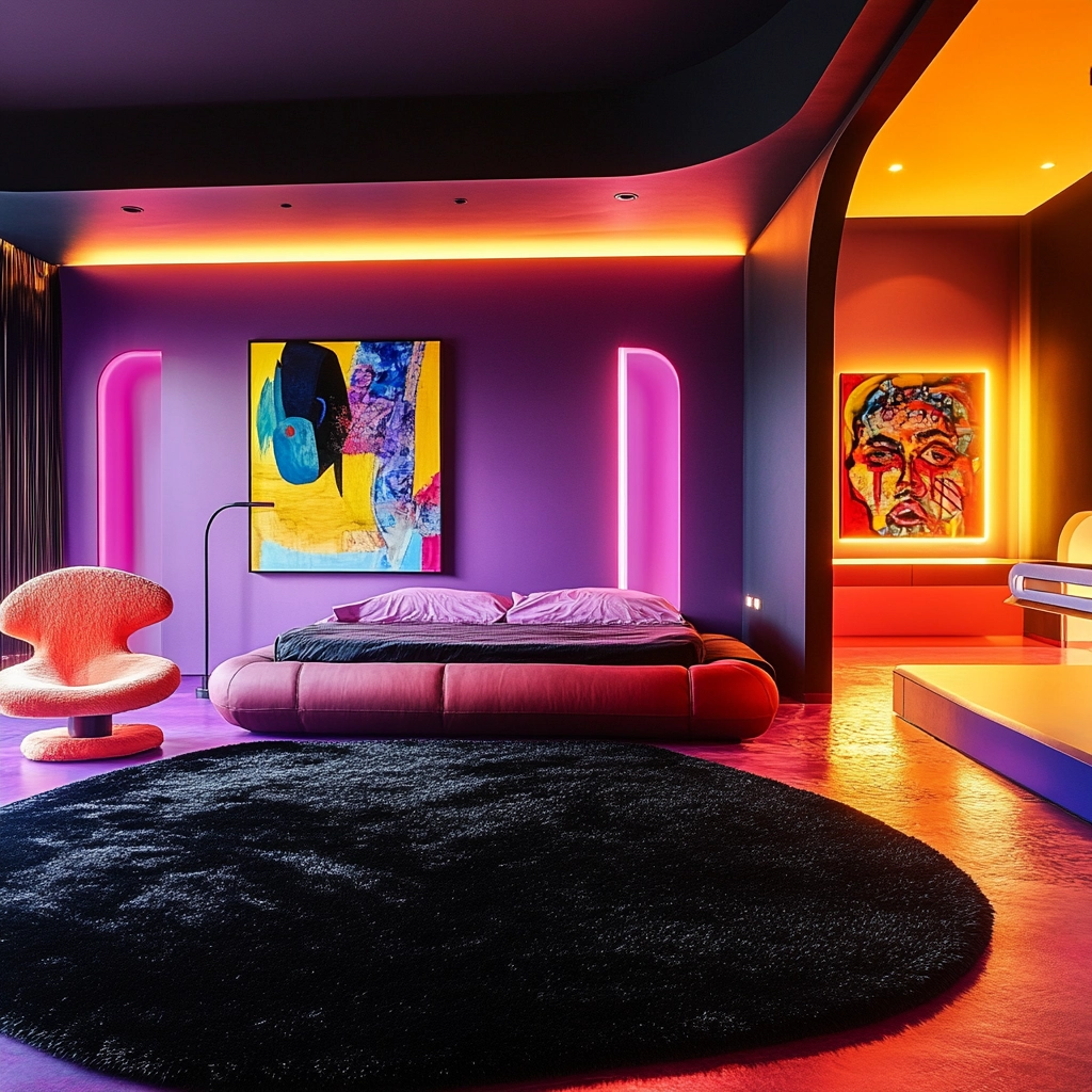 black rug bedroom 55