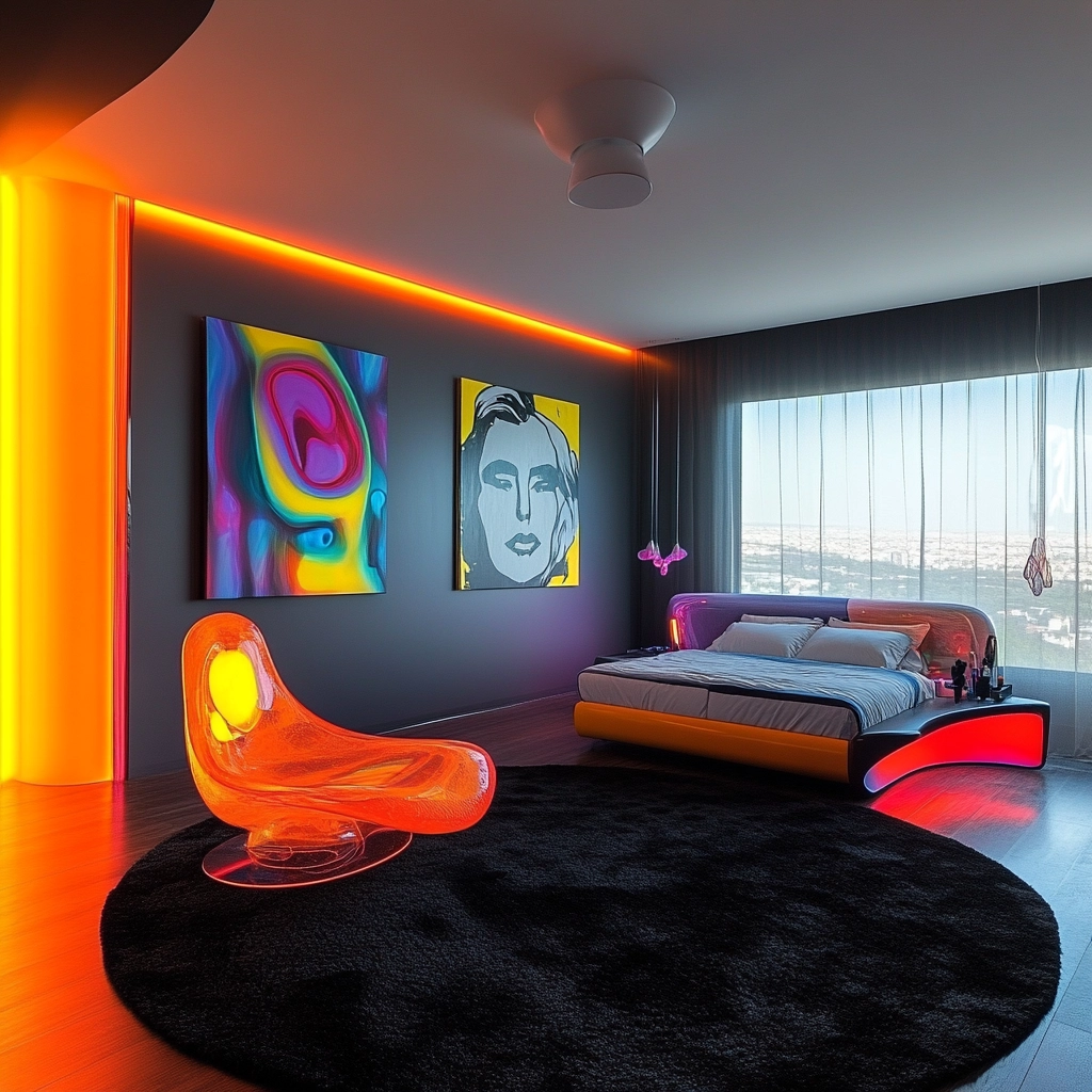 black rug bedroom 56