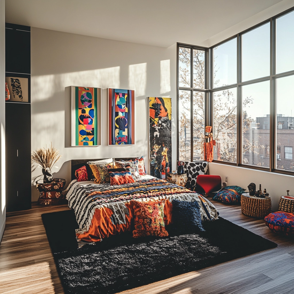 black rug bedroom 65