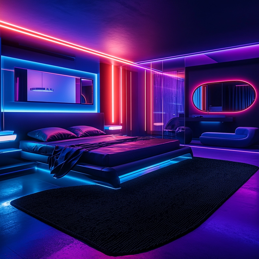 black rug bedroom 69