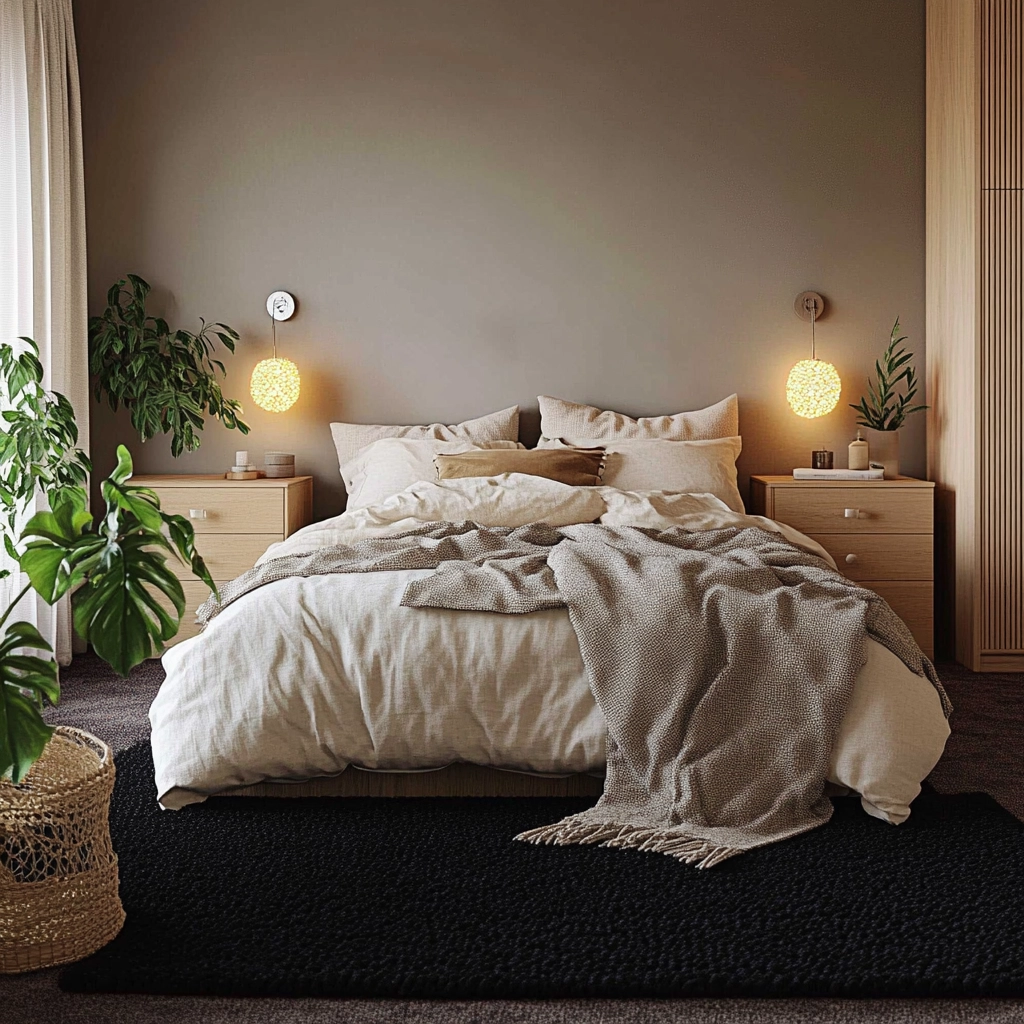 black rug bedroom 7