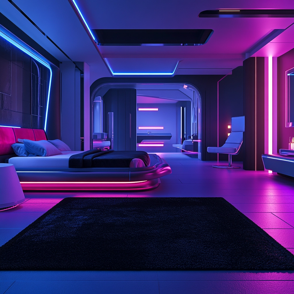black rug bedroom 70