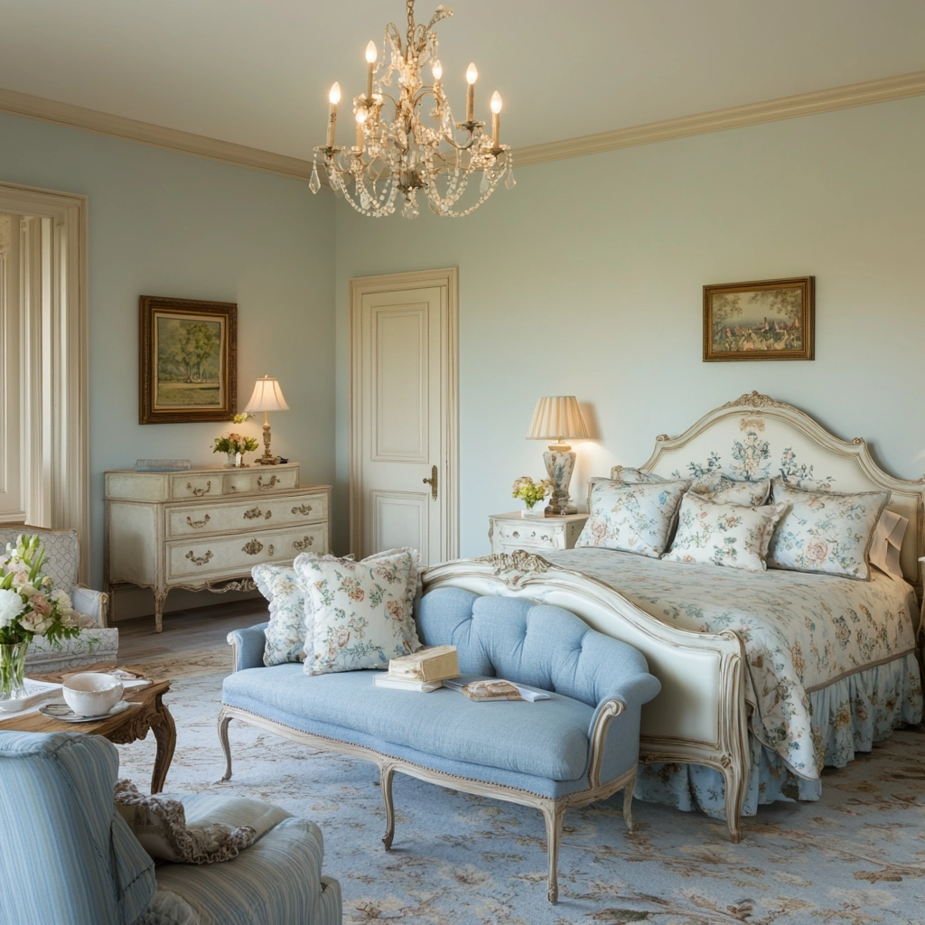 blue and beige bedroom 29