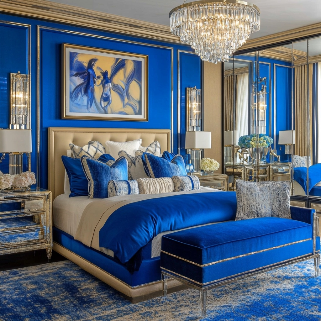 blue and beige bedroom 50