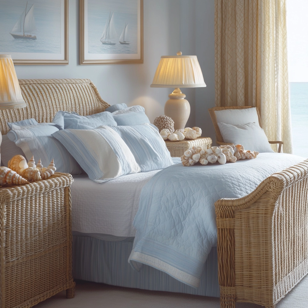 blue and beige bedroom 7