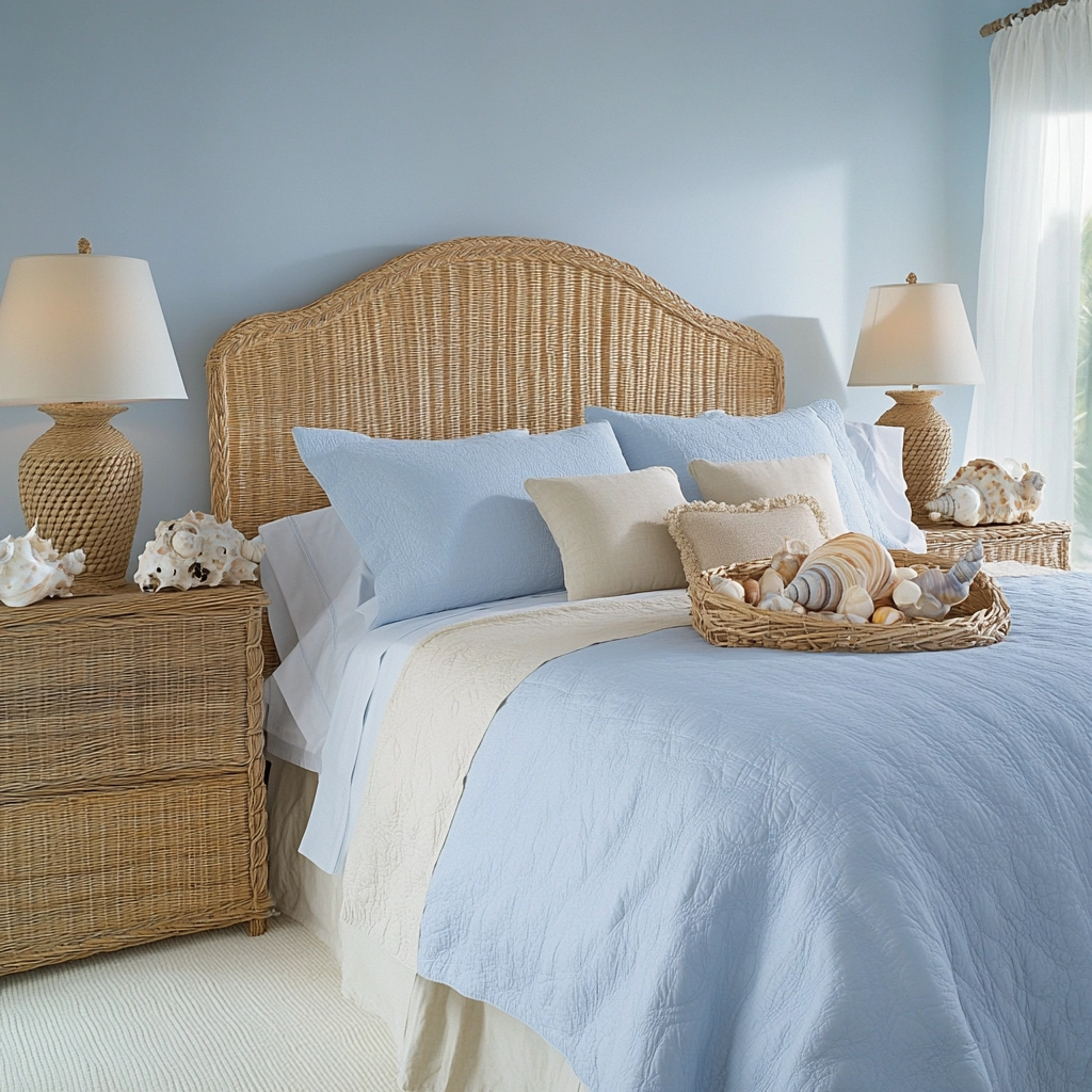 blue and beige bedroom 8