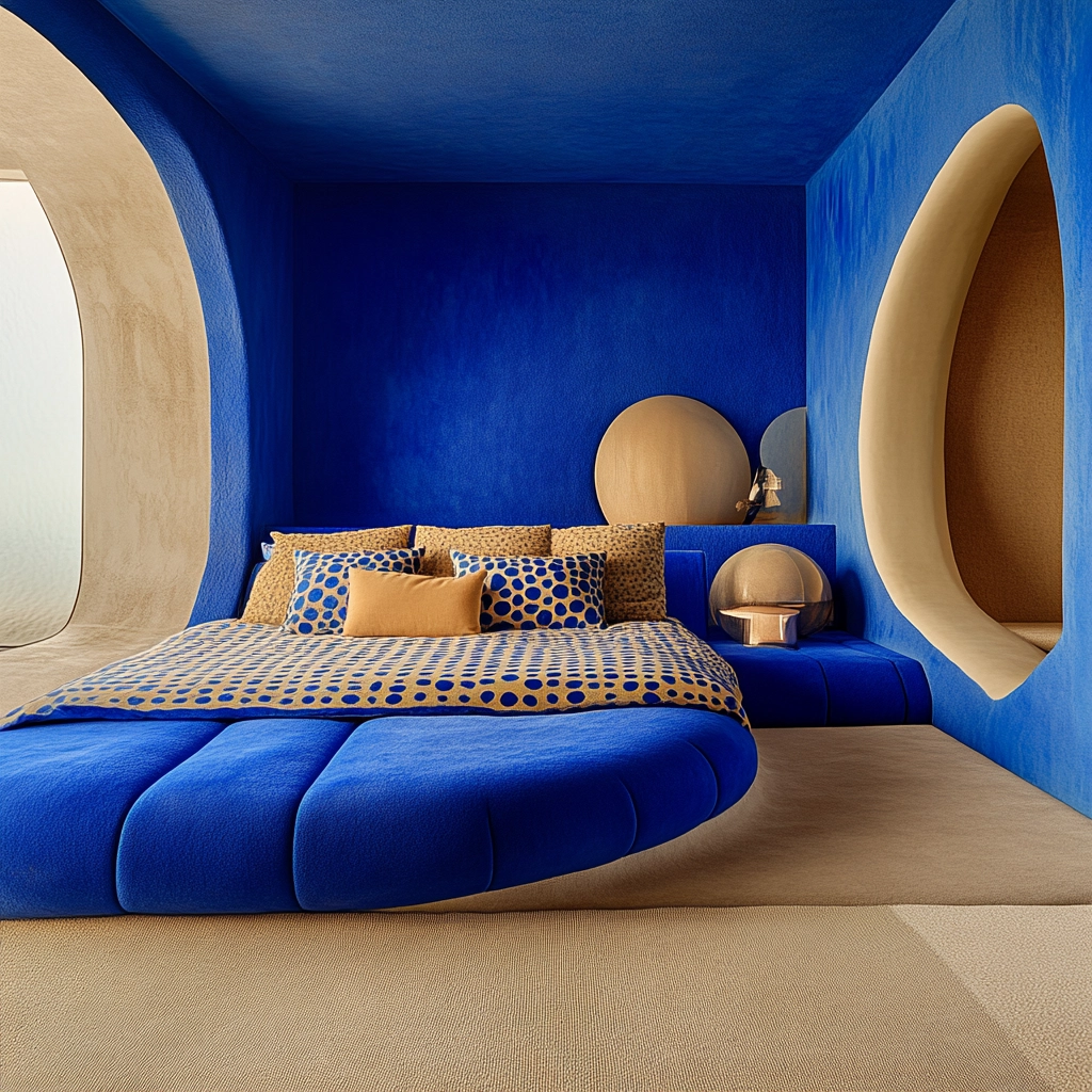 blue and beige bedroom 80