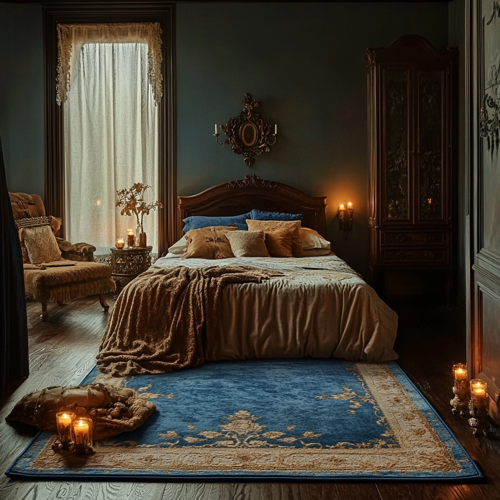 blue bedroom rug 65