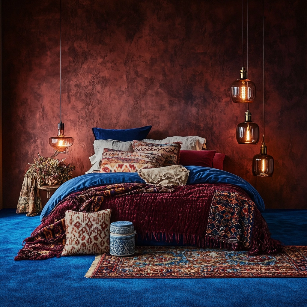 blue carpet bedroom 11