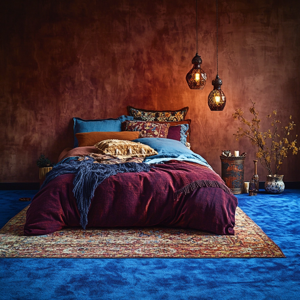 blue carpet bedroom 12