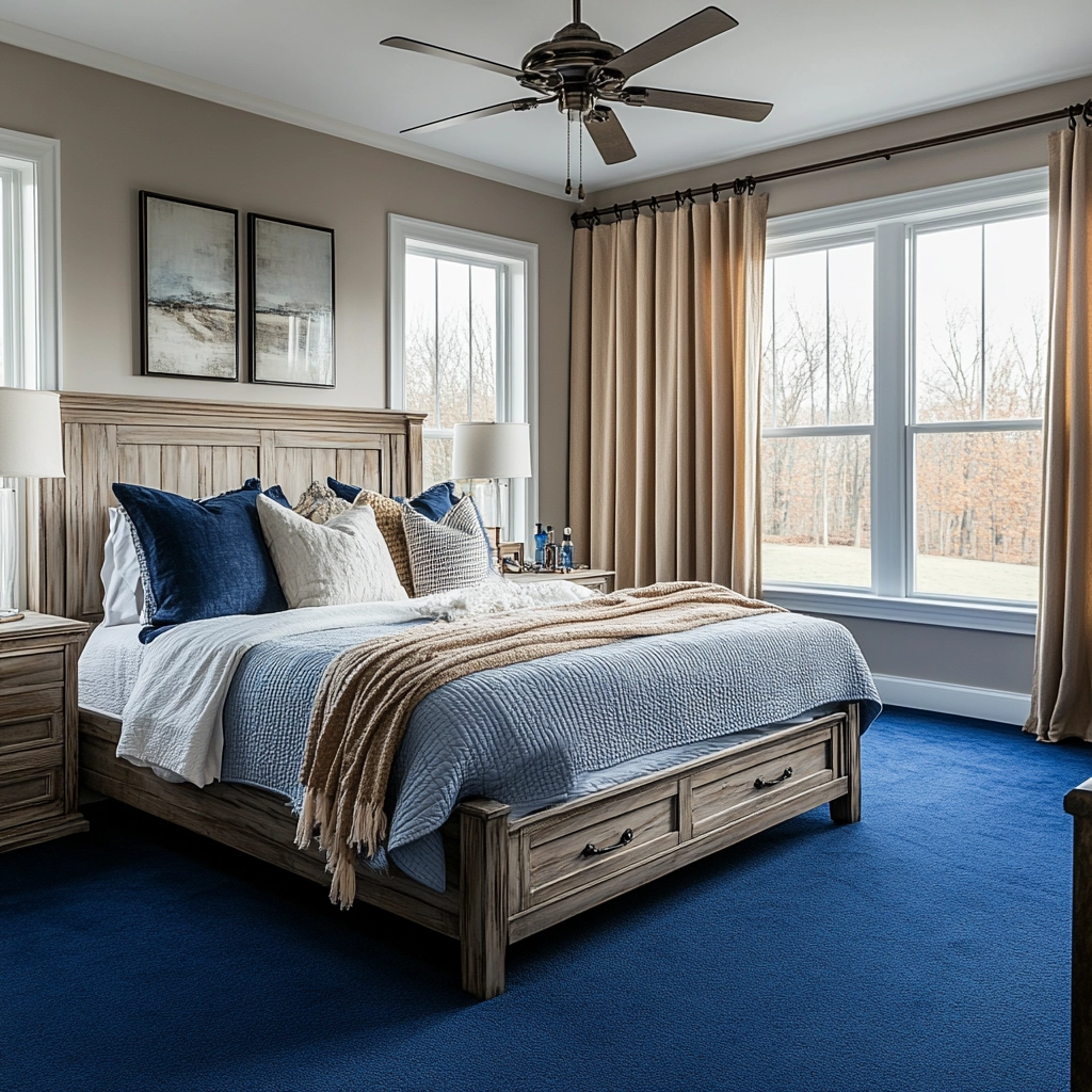blue carpet bedroom 13