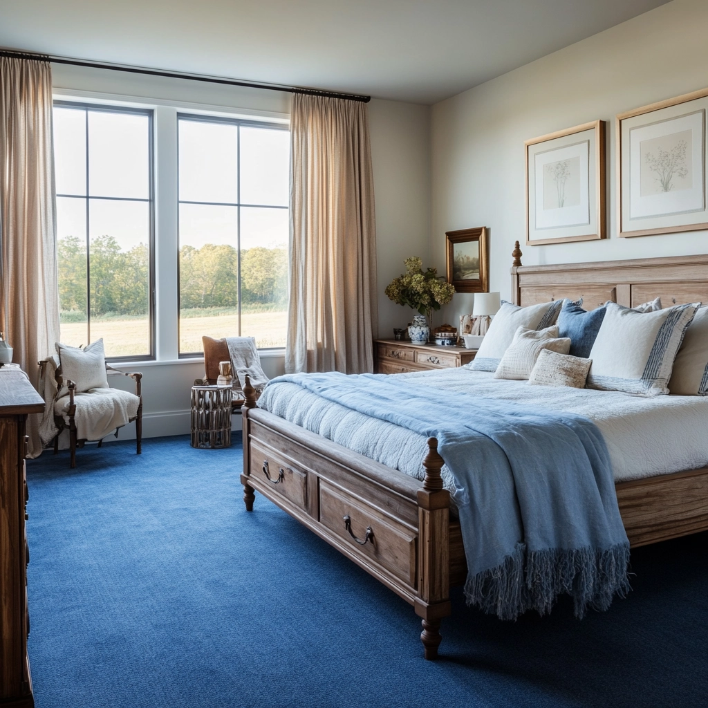 blue carpet bedroom 15
