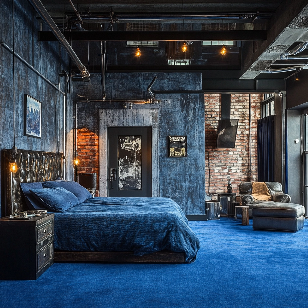blue carpet bedroom 22