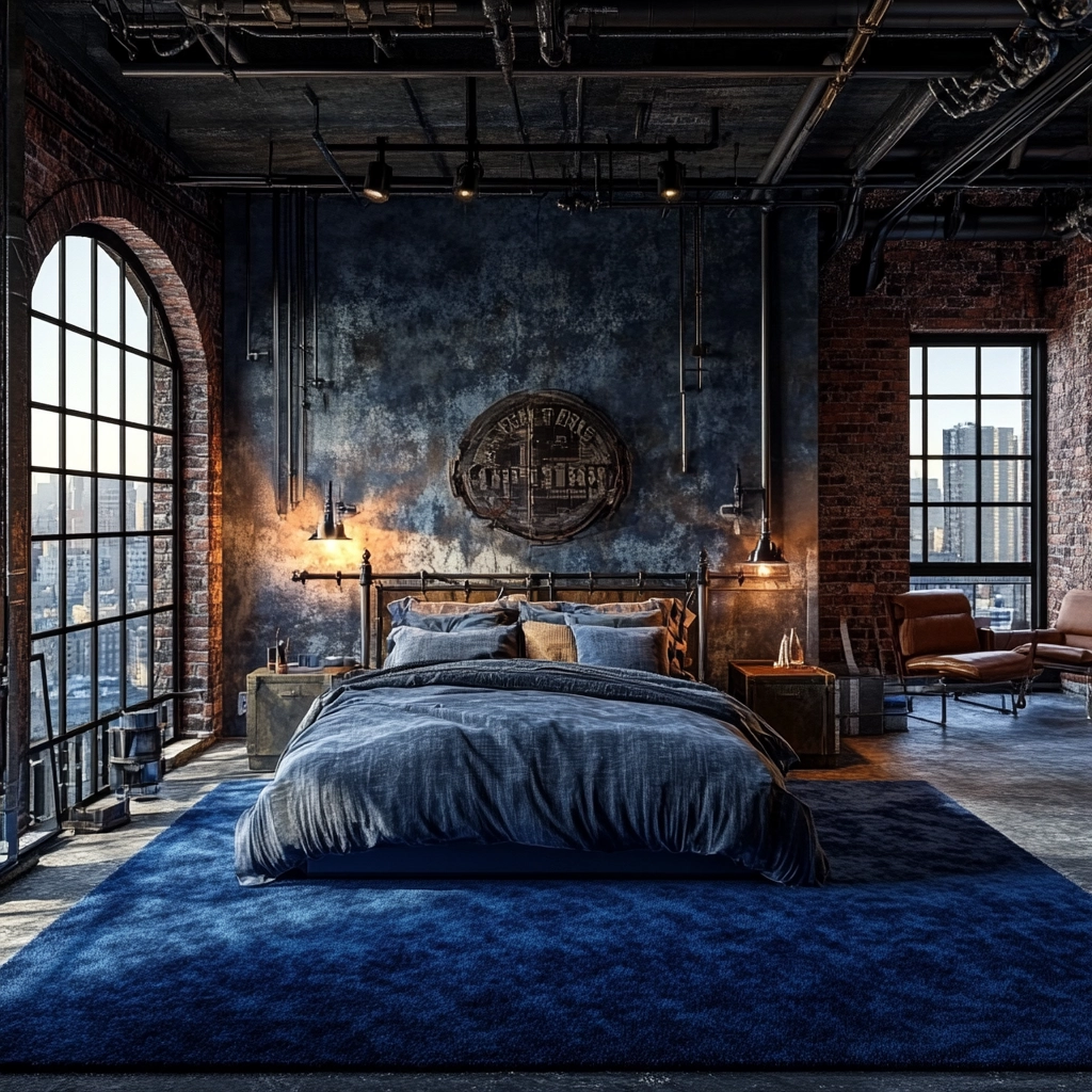 blue carpet bedroom 23