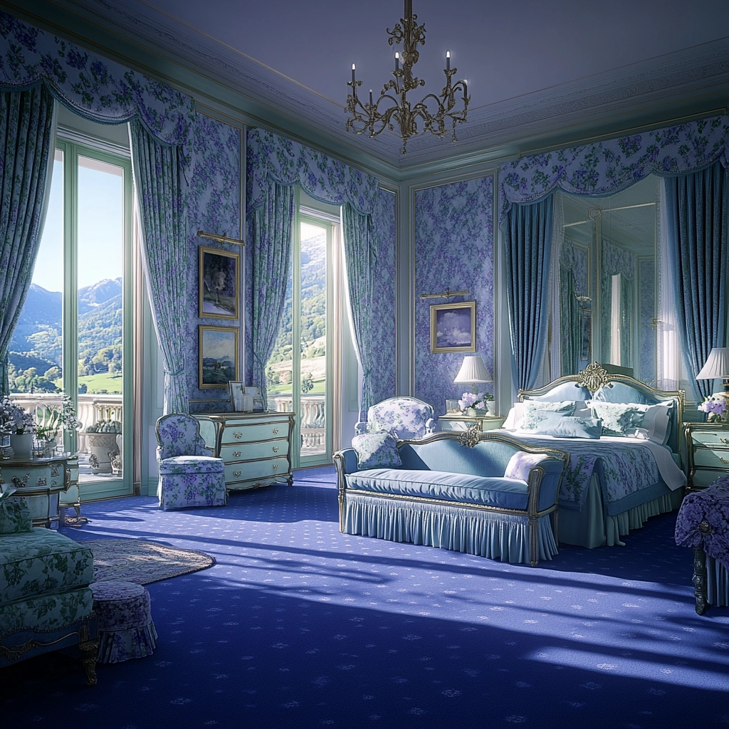 blue carpet bedroom 37