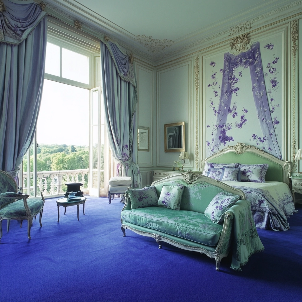 blue carpet bedroom 38