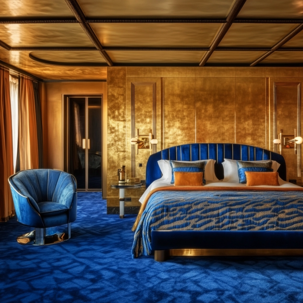 blue carpet bedroom 41