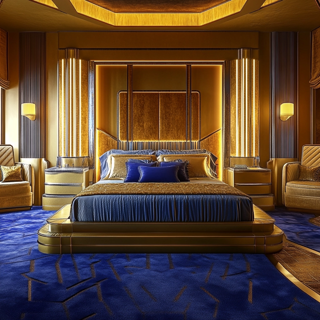 blue carpet bedroom 42