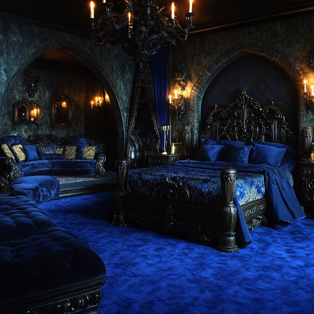 blue carpet bedroom 54