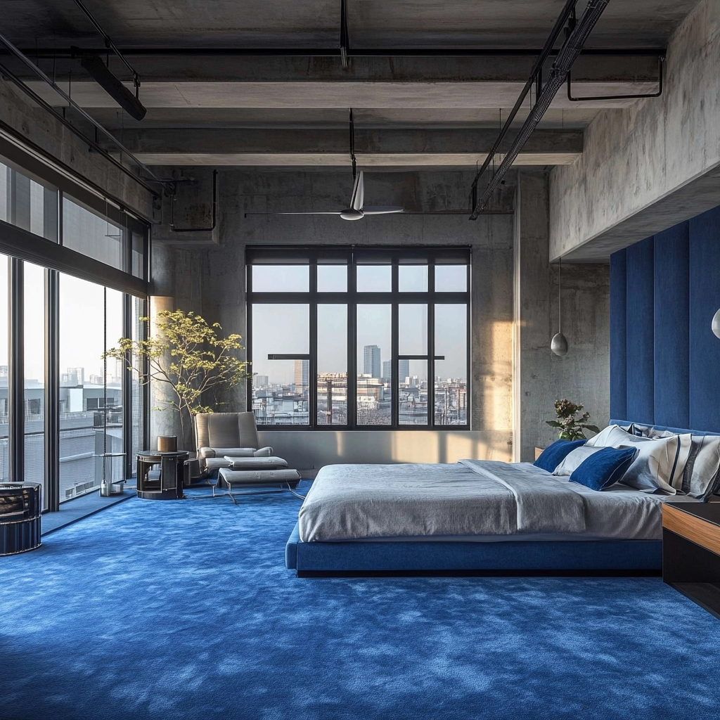 blue carpet bedroom 58