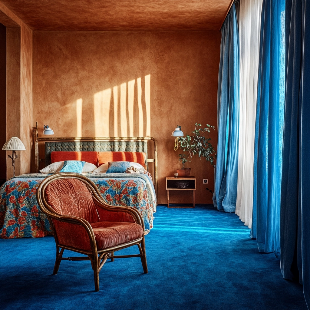 blue carpet bedroom 61