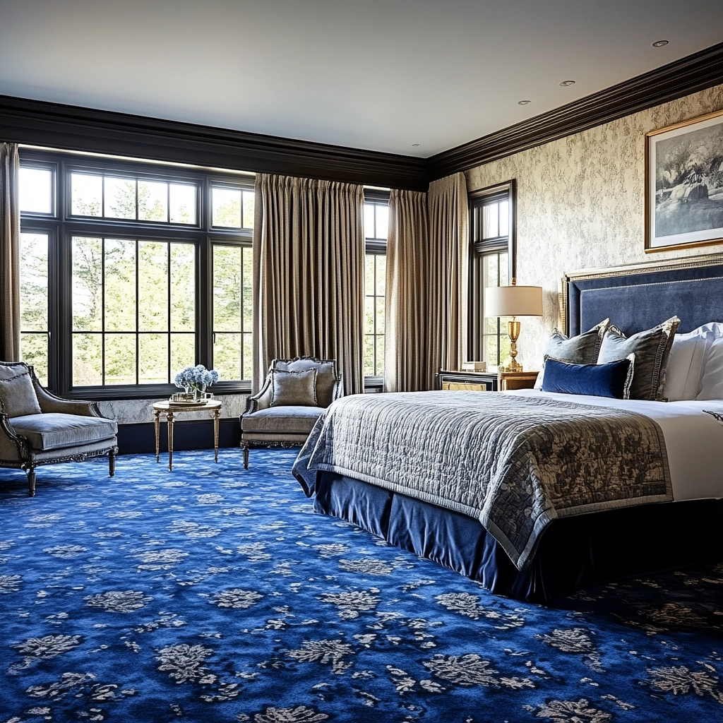 blue carpet bedroom 70