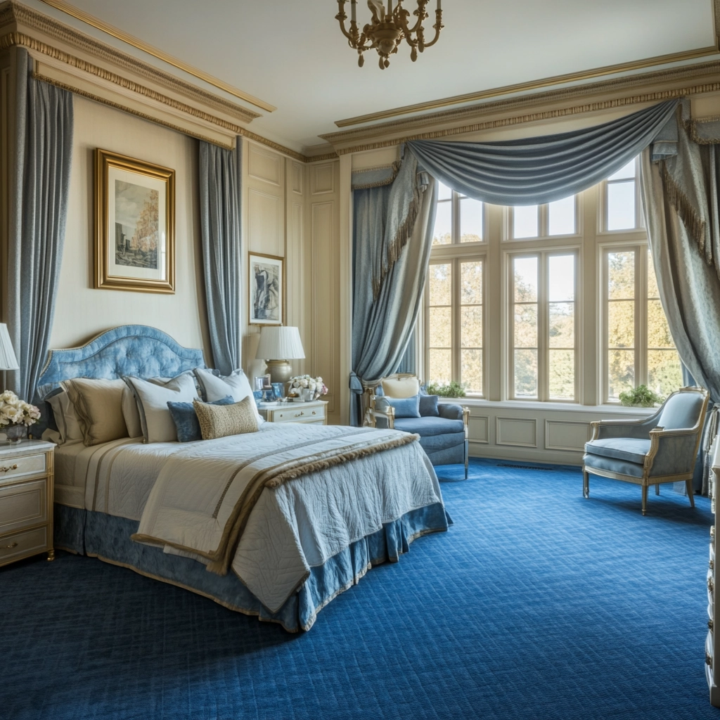 blue carpet bedroom 72