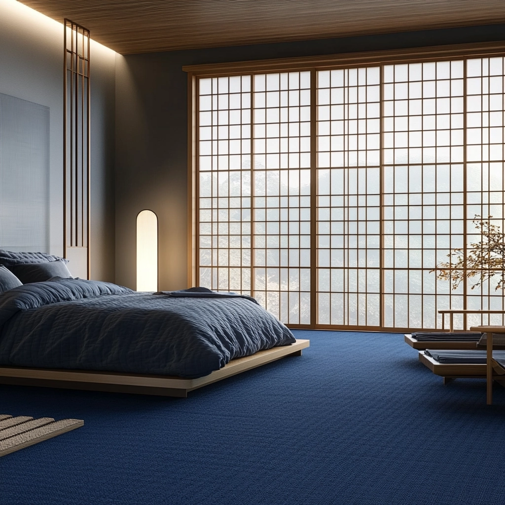 blue carpet bedroom 73