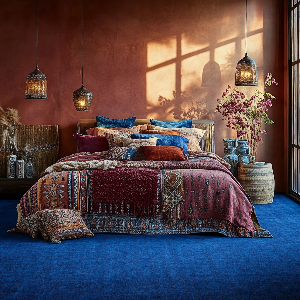 blue carpet bedroom 9