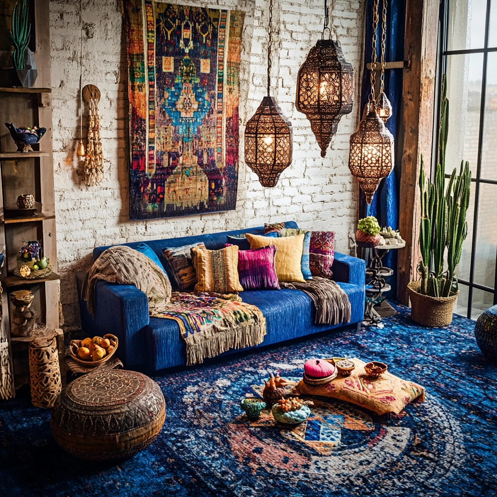 blue carpet living room 14